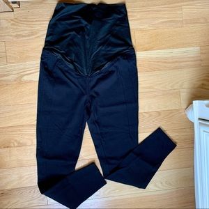 LOFT Black Maternity Leggings with Panel